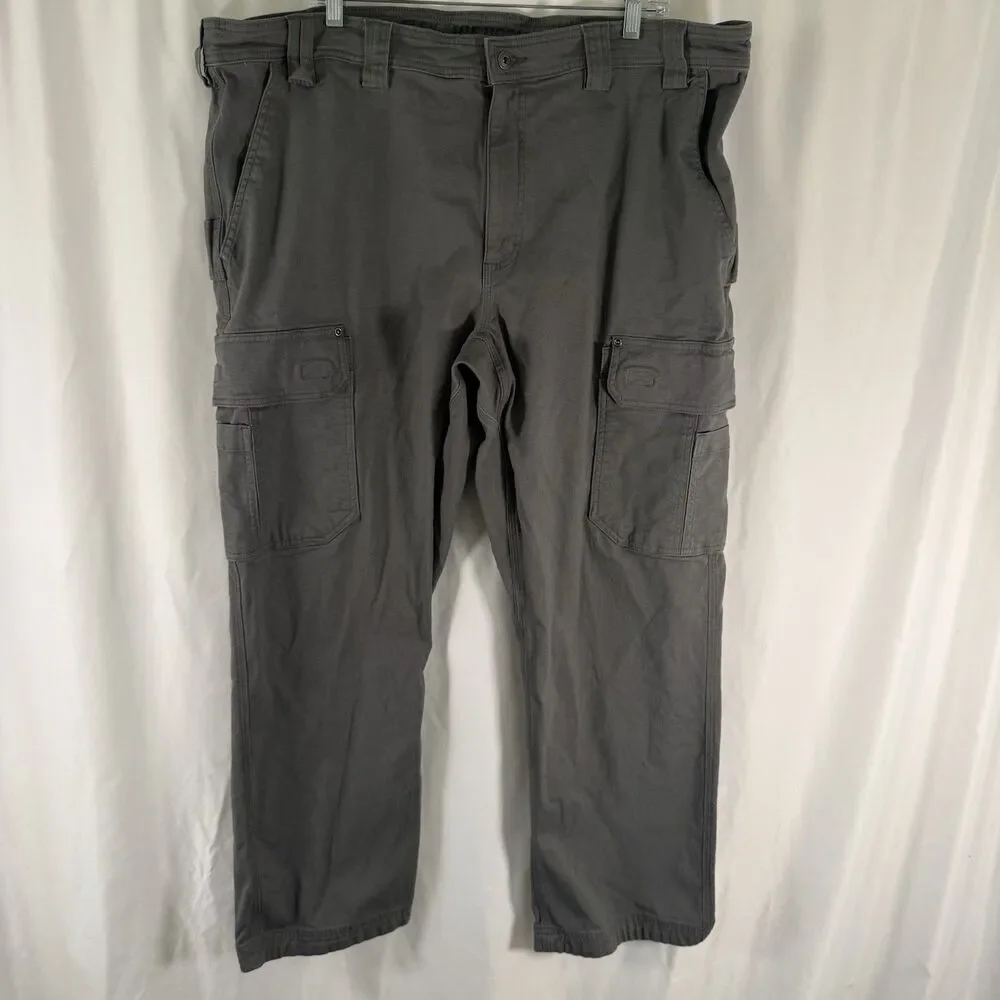 Duluth Flex Fire Hose Pants Men's 42x30 Grey Cargo Utility Pockets Slash Pockets